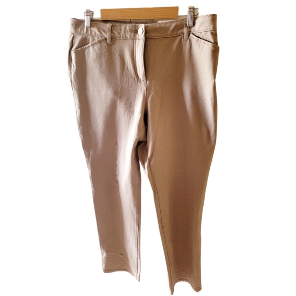 Chicos So Slimming Getaway Slim Leg Regular Chicos Size 2 New with Tags Taupe - Picture 3 of 5